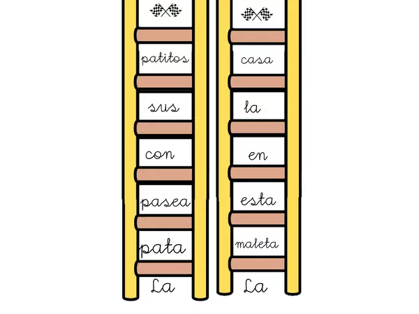Escalera de lectura de oraciones