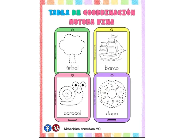 TABLAS DE COORDINACIÓN MOTORA FINA