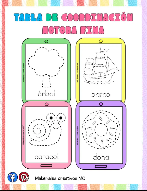 TABLAS DE COORDINACIÓN MOTORA FINA