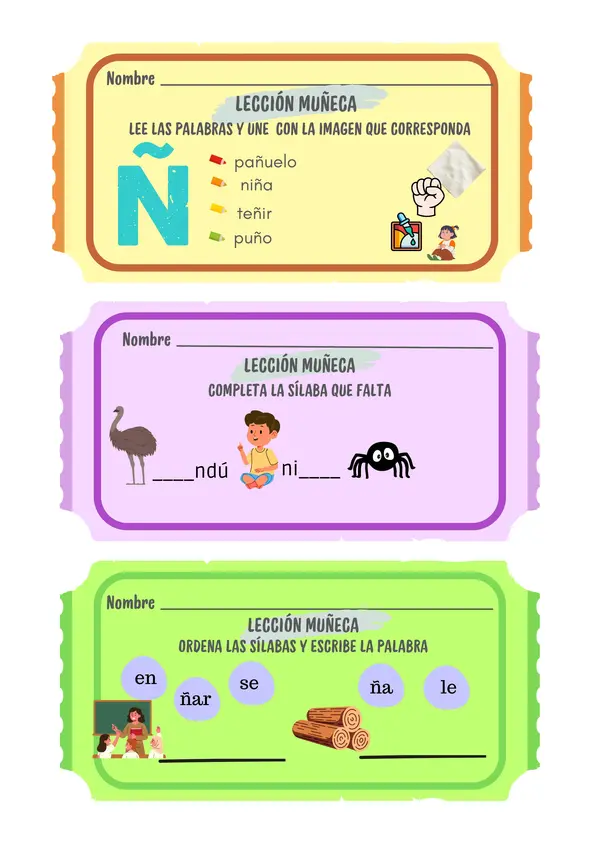 Ticket de salida lección Muñeca