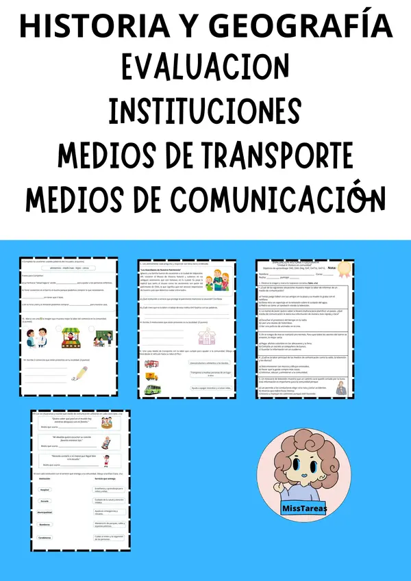 Evaluación Segundo Básico “Vivimos en Comunidad” – Historia y Geografía