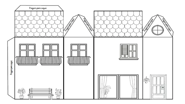 Maqueta casas y edificios para armar (ciudad)