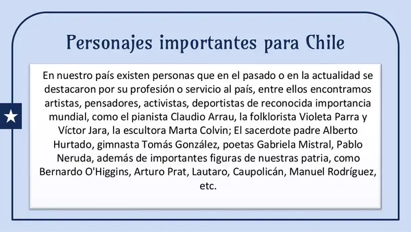 1ro básico - Los personajes importantes de la historia de Chile