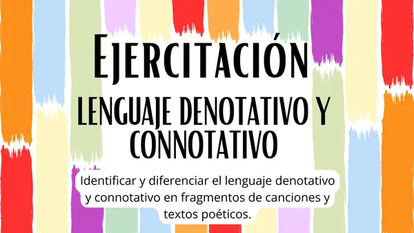Ejercicios lenguaje connnotativo y dennotativo 