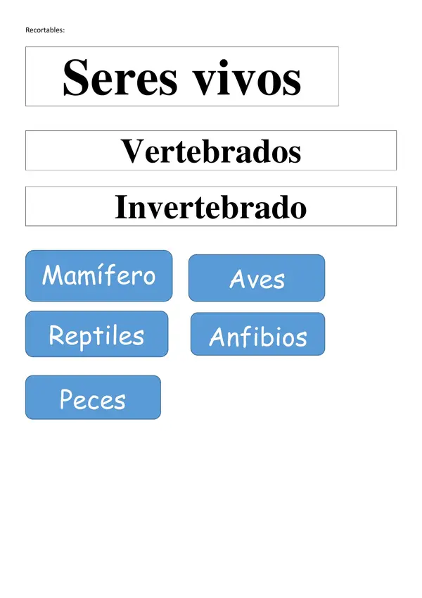 trabajo practico de clasificacion de seres vivos
