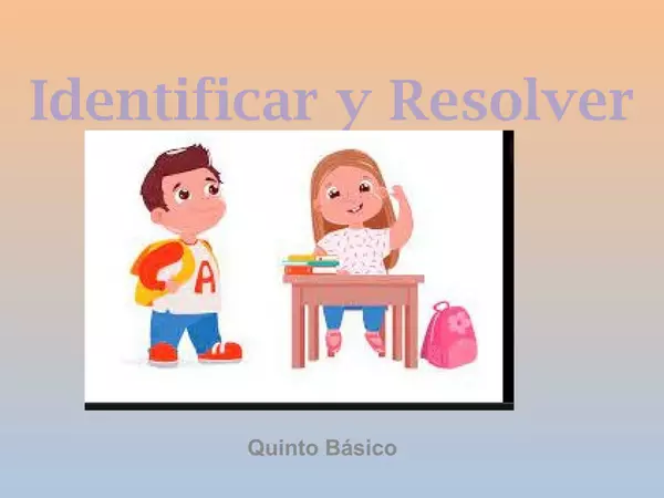 PRESENTACION PARA RESOLVER PROBLEMAS QUINTO BASICO