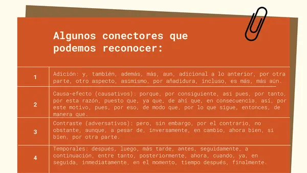 Conectores y ordenadores textuales