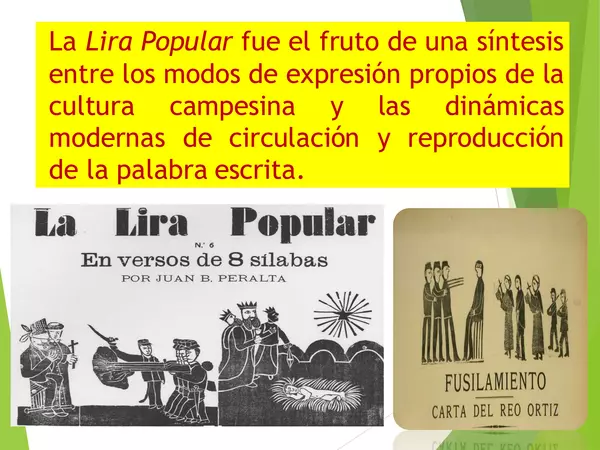 PRESENTACION LA LIRA POPULAR , CUARTA UNIDAD, LENGUAJE 2 MEDIO