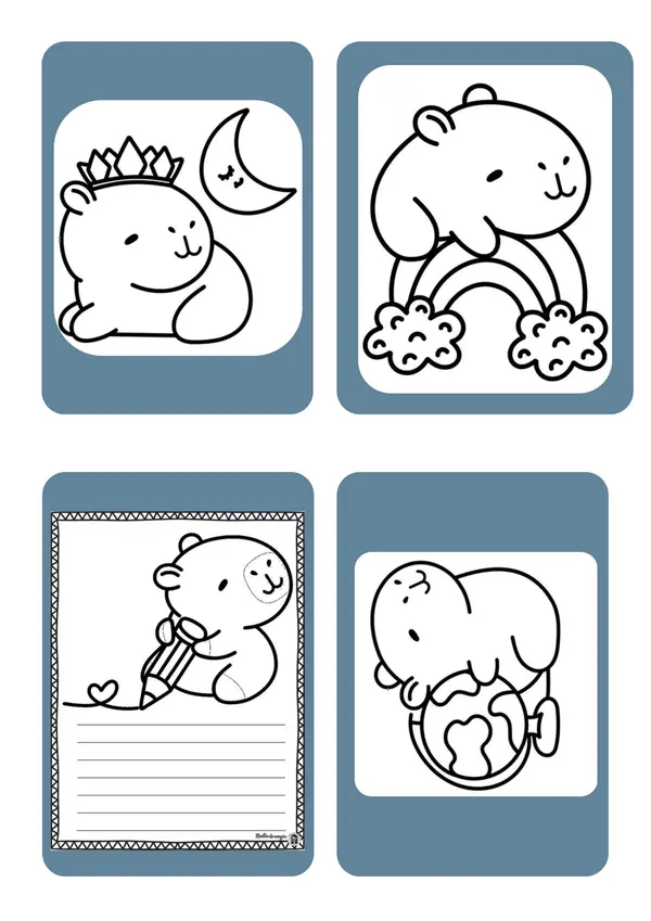 Dibujos para colorear capibara