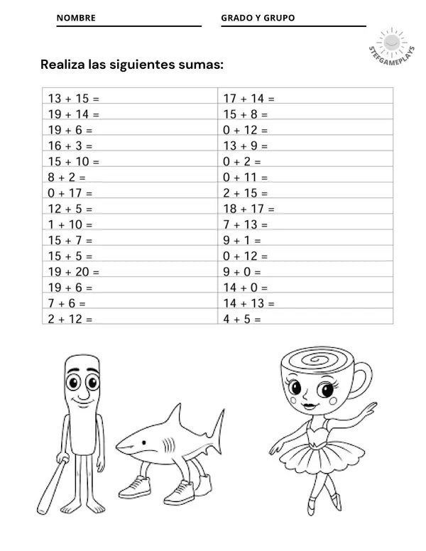 Ejercicio Sumas