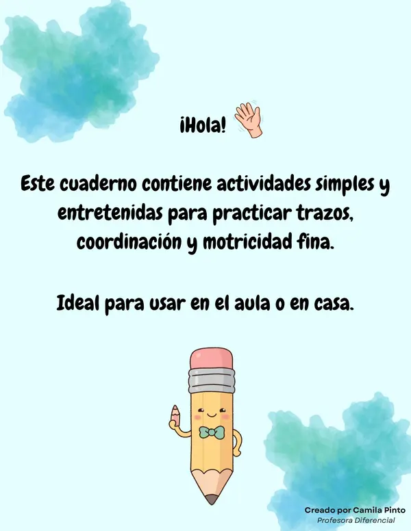 Mis primeros trazos | Actividades de motricidad fina imprimibles
