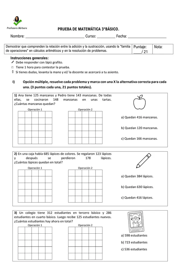 PRUEBA PROBLEMAS DE DOS PASOS