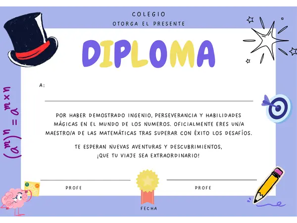 Diploma Maestro/a de las Matemáticas
