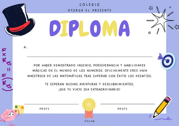 Diploma Maestro/a de las Matemáticas