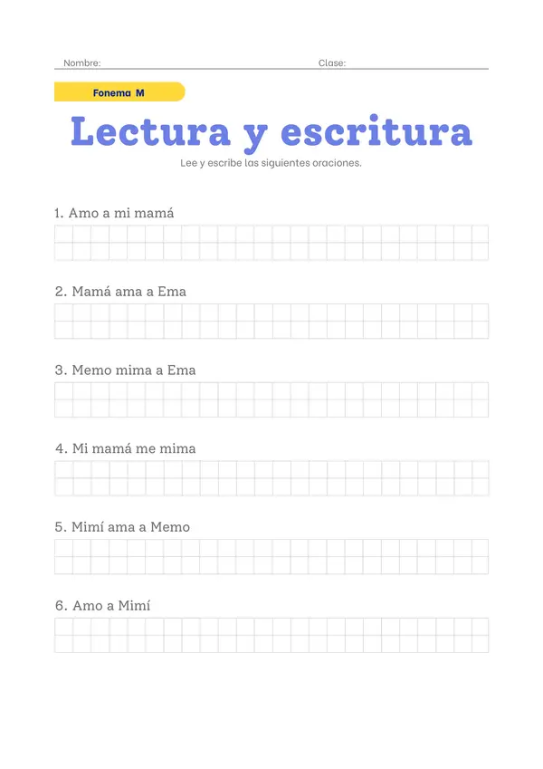 LECTURA Y ESCRITURA 