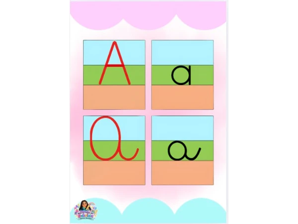 Abecedario escrito en sus cuatro formas