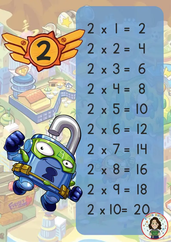Tablas de multiplicar Superzing