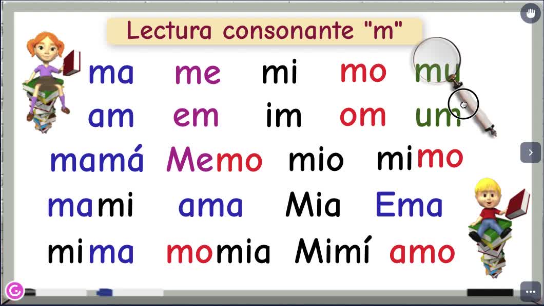 Lectura de consonantes L - M