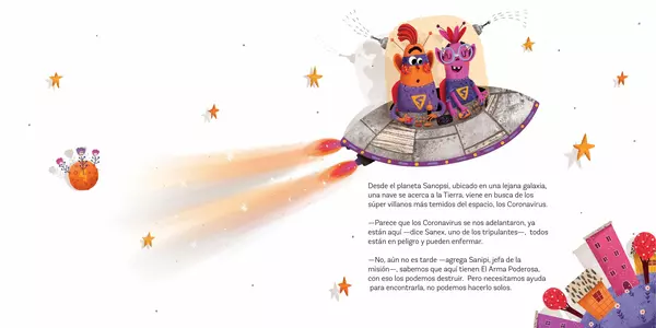 Cuento La Liga Cósmica de la Salud vs Los Coronavirus