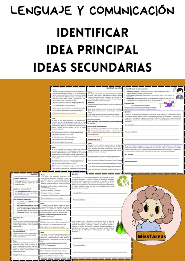 Identificar Idea principal y secundarias