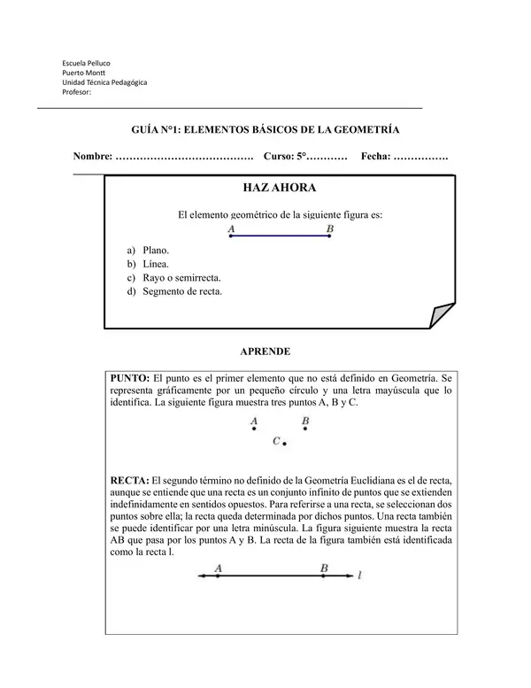 Geometría: Elementos básicos de la geometría