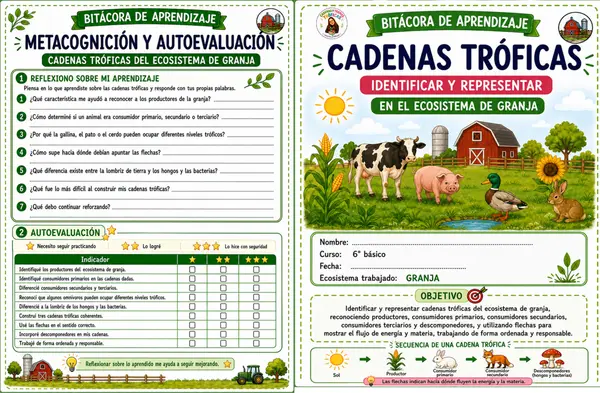 🐄 Bitácora de aprendizaje: cadenas tróficas del ecosistema de granja