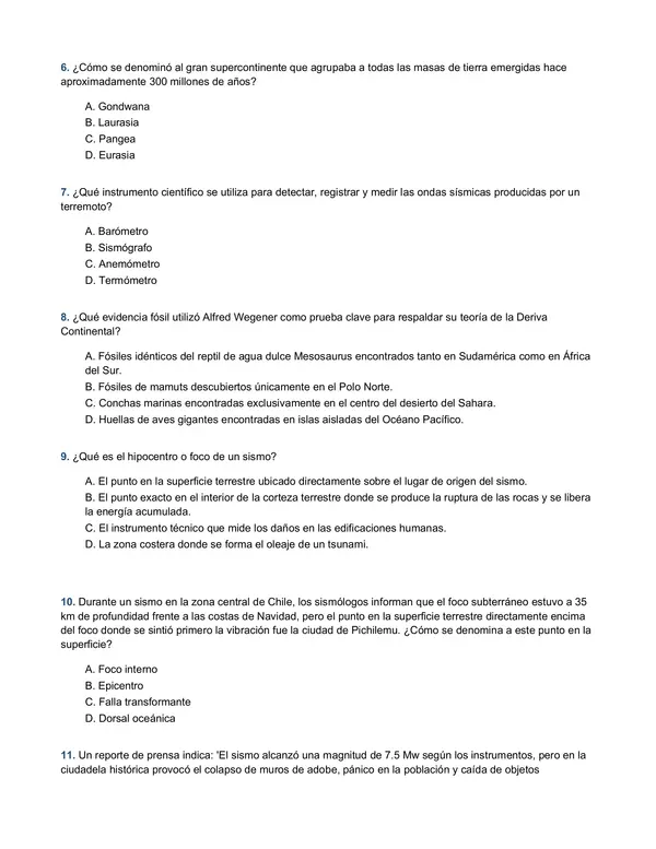 Evaluacion ciencias naturales 7° básico