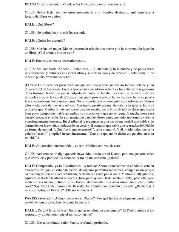 GUÍA II: GÉNERO DRAMÁTICO - LECTURA "LAS BRUJAS DE SALEM" (UNIDAD 4 - 2°MEDIO)