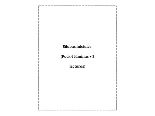 2º básico | Sílabas iniciales y conciencia fonológica (4 láminas + 2 lectura | b/n | No prep)
