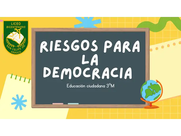 Educación ciudadana : Riesgos para la democracia 