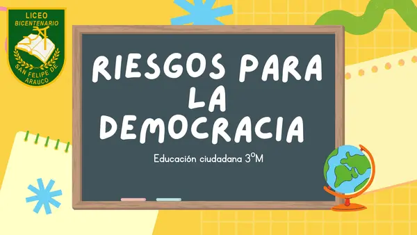 Educación ciudadana : Riesgos para la democracia 