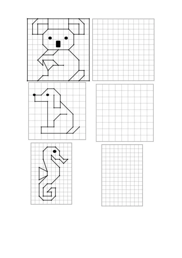 Recopilación dibujos en cuadricula