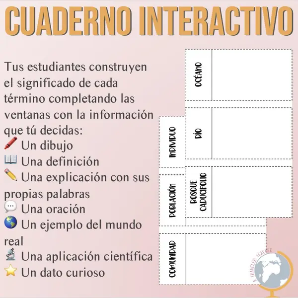 Biomas Cuaderno interactivo de vocabulario
