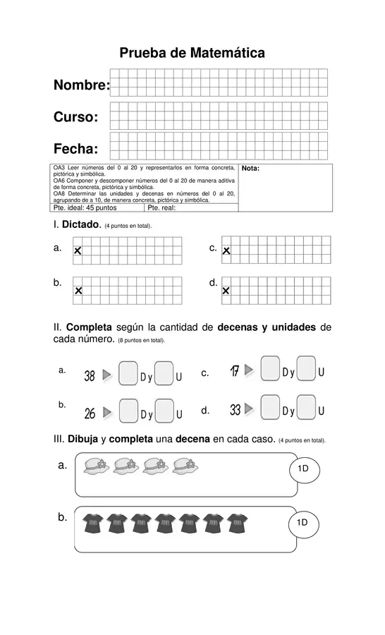 Valor posiconal evaluación