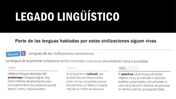Presentación Legado civilizaciones americanas