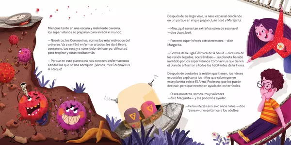 Cuento La Liga Cósmica de la Salud vs Los Coronavirus
