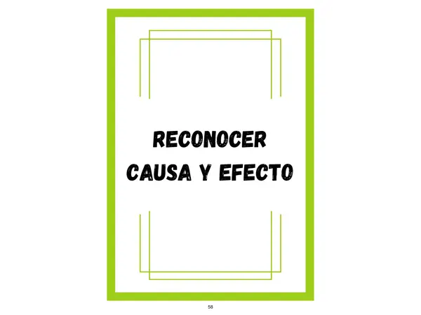 Reconocer causa y efecto