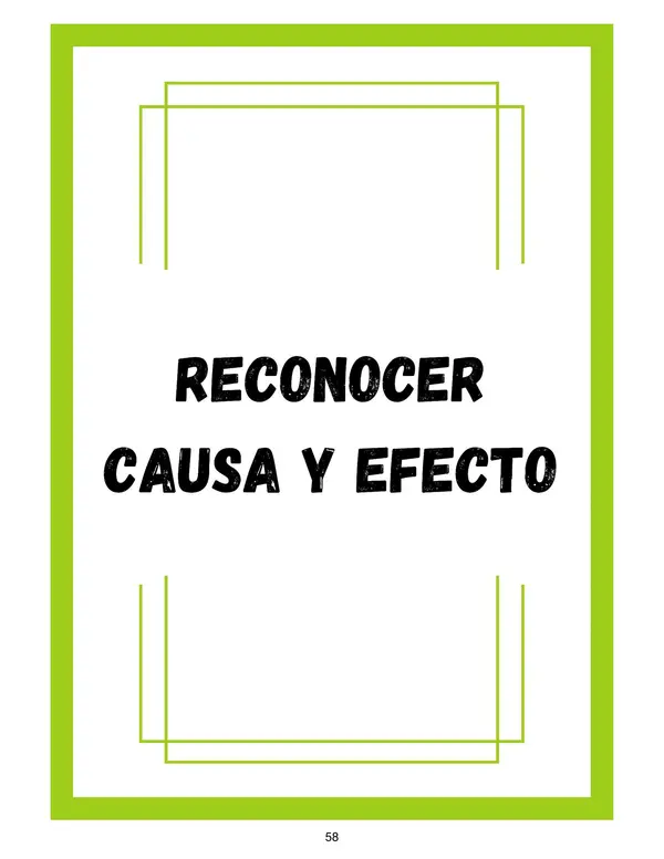 Reconocer causa y efecto