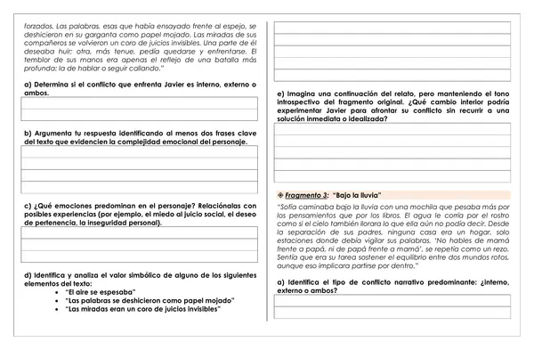 Guía de trabajo - Conflicto Narrativo