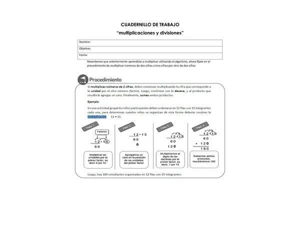 Multiplicación y División