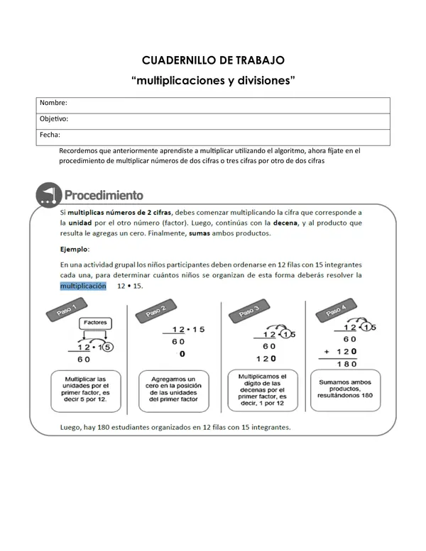 Multiplicación y División