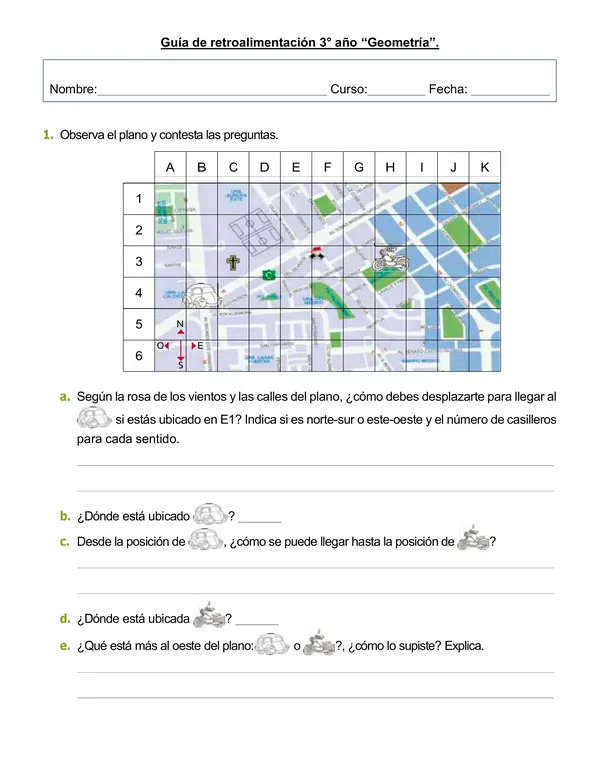 Guía de retroalimentación 3°año "Geometría"
