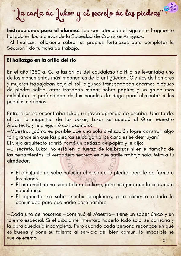 El Reglamento y Acuerdos de Convivencia: Secuencia Didáctica e Interactiva (Misión el Nilo)