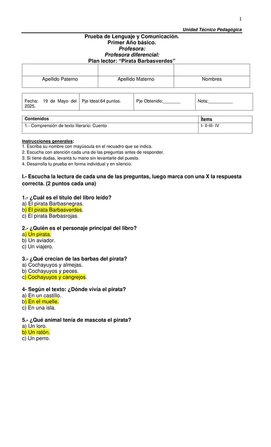 Prueba Plan lector Pirata Barbasverdes