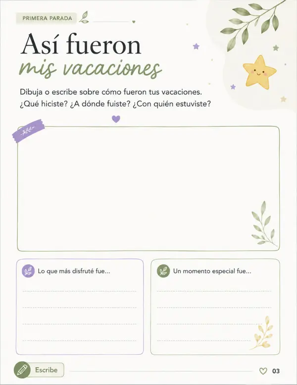 Pack de actividades para el retorno al segundo semestre. 