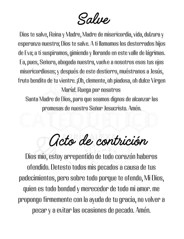 Cuadernillo de oraciones católica 