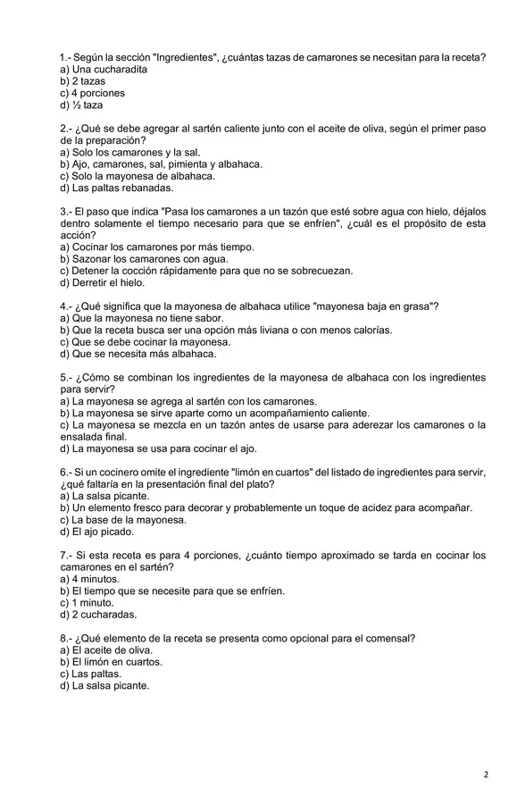 Evaluación Comprensión Lectora - 5° Básico 