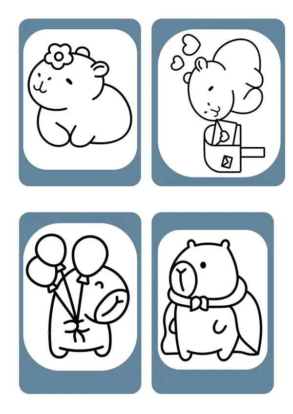 Dibujos para colorear capibara