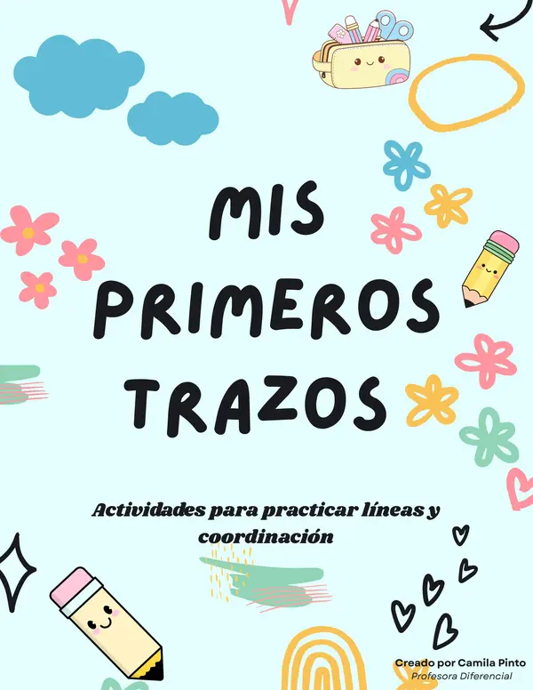 Mis primeros trazos | Actividades de motricidad fina imprimibles