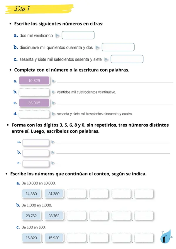 Cuadernillo para reforzar contenidos matemáticos